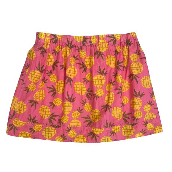 J. Crew 100% Cotton Pineapple Print Pink Mini Skirt Womens Small - Picture 6 of 6